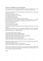 English Worksheet: three bears