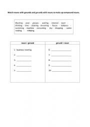 English Worksheet: 2nd form/ module 4: services/ lesson 5: communication/ compound nouns activity
