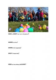 English Worksheet: Describing pictures