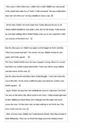 English Worksheet: correct the order of the story 
