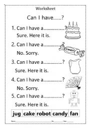 English Worksheet: Request