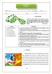 11th form test on environment