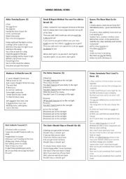 English Worksheet: Songs Modals