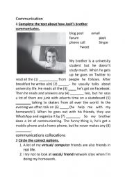 English Worksheet: Communications