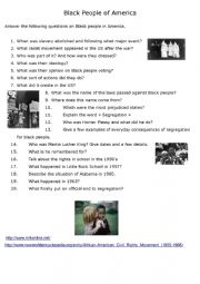 English Worksheet: BLACK PEOPLE OF AMERICA