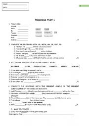 TEST - PRESENT SIMPLE VS PRESENT CONTINUOUS, PAST SIMPLE VS PAST CONTINUOUS