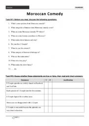 English Worksheet: READING ABOUT HUMOUR