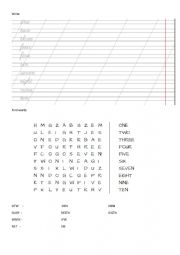 English Worksheet: Family and friends 1 Numbers
