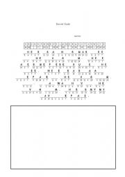 English Worksheet: Rooms in the house Secret code