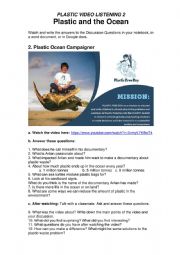Plastic Pollution 2 - Plastic and The Ocean - Plastic Free Boy Environmental Campaigner with Online Quiz Links
