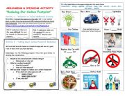 English Worksheet: Best Ways to Reduce Your Carbon Footprint - Climate Change