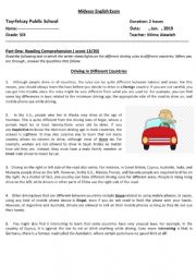 English Worksheet: Driving rules
