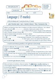 English Worksheet: end_of_term test n1 7th form
