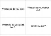 English Worksheet: Wh question cards