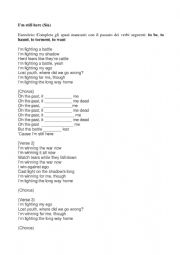 English Worksheet: Sia Im still here activity