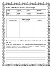 English Worksheet: Halloween Vocabulary