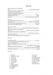 English Worksheet: Song 
