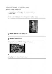 Making hypotheses about the past - ww1 
