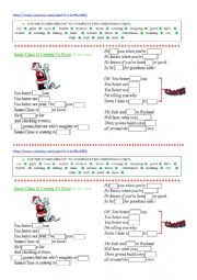 English Worksheet: Santa Claus is Coming to Town