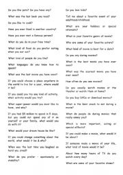 Speaking quetions - ESL worksheet by 1722385331