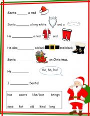 Christmas Sentences: Santa Claus