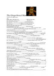 English Worksheet: Gingerbread Man