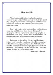 English Worksheet: end-of-term n1