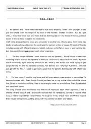 English Worksheet: End of Term Test 3rd form Scientific branches