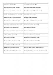 English Worksheet: simple past tense questions