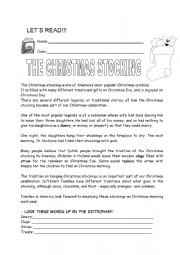 English Worksheet: Reading comprehension about Christmas