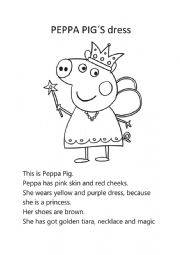 English Worksheet: Peppa pig coloring 