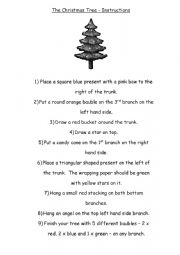 English Worksheet: Christmas tree thinking skills
