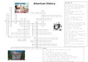 English Worksheet: American History Crosswords