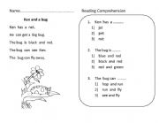 Reading comprehension for Phonics