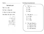 English Worksheet: Reading comprehension for Phonics