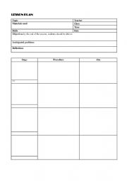 Lesson Plan Template