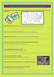 English Worksheet: Mardi Gras and Carnival in New Orleans