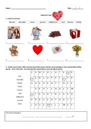 English Worksheet: Valentines Day