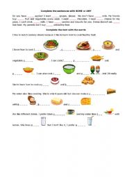 Food Vocabulary Pictionary Writing 