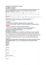 consolidation activities for third formers