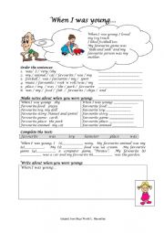English Worksheet: When I was young