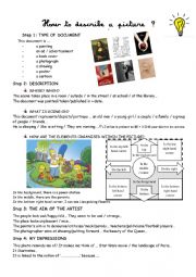 English Worksheet: Describe a visual document