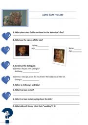 Video worksheet (Love is in the air)