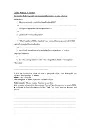 English Worksheet: guided writings