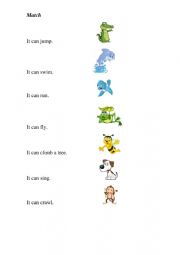 English Worksheet: Can_Cant practice