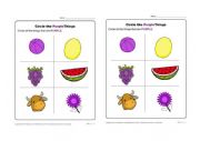 English Worksheet: color purple