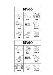 Bingo animals