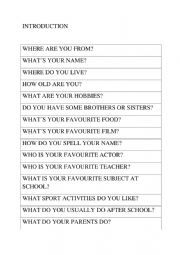 English Worksheet: Introduce yourself