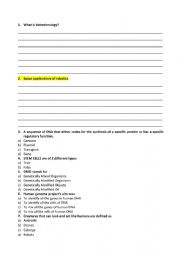 TEST 5TH YEAR BIOTECHNOLOGY - ESL worksheet by mimiayuara75