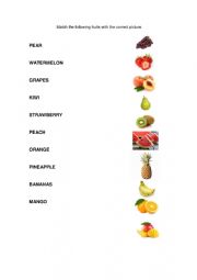 English Worksheet: Fruits Worksheet